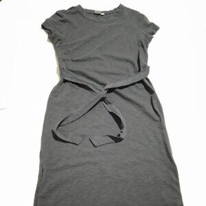 GAP Casual Charcoal Gray Midi Dress with Adjustable Belt – Size XS